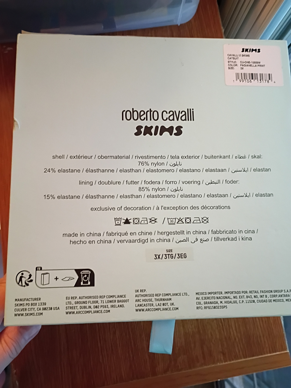 Skims Collab With Roberto Cavalli, NWT & Box, Wrap Jumosuit - Picture 12 of 14